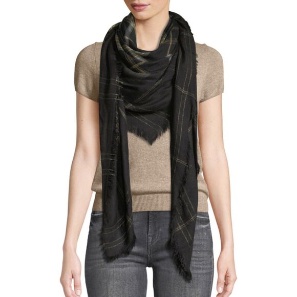Zadig & Voltaire Scotty Mixed Plaid Scarf - Picture 1 of 4